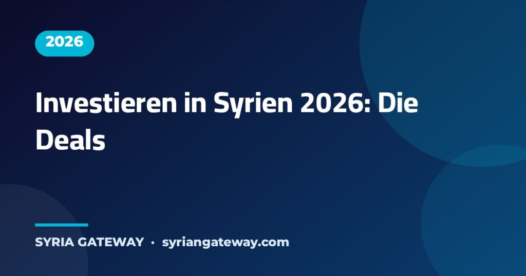Internationale Unternehmen und Auslandsinvestitionen in Syrien 2026 in Energie, Häfen und Flughäfen